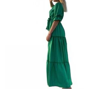 NEW KASIA syros maxi dress in green